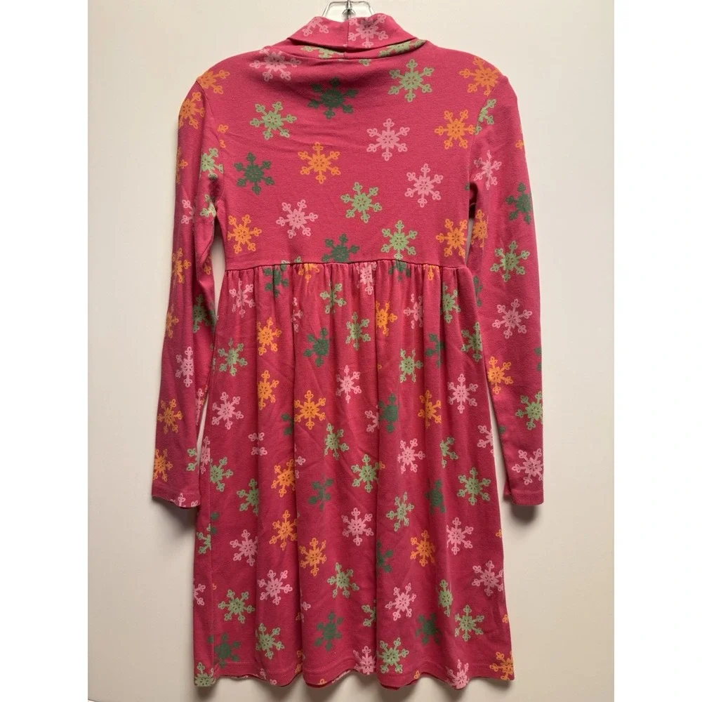 Gymboree Girls Size 12 Pink And Colored Snowflake‎ Turtleneck Dress